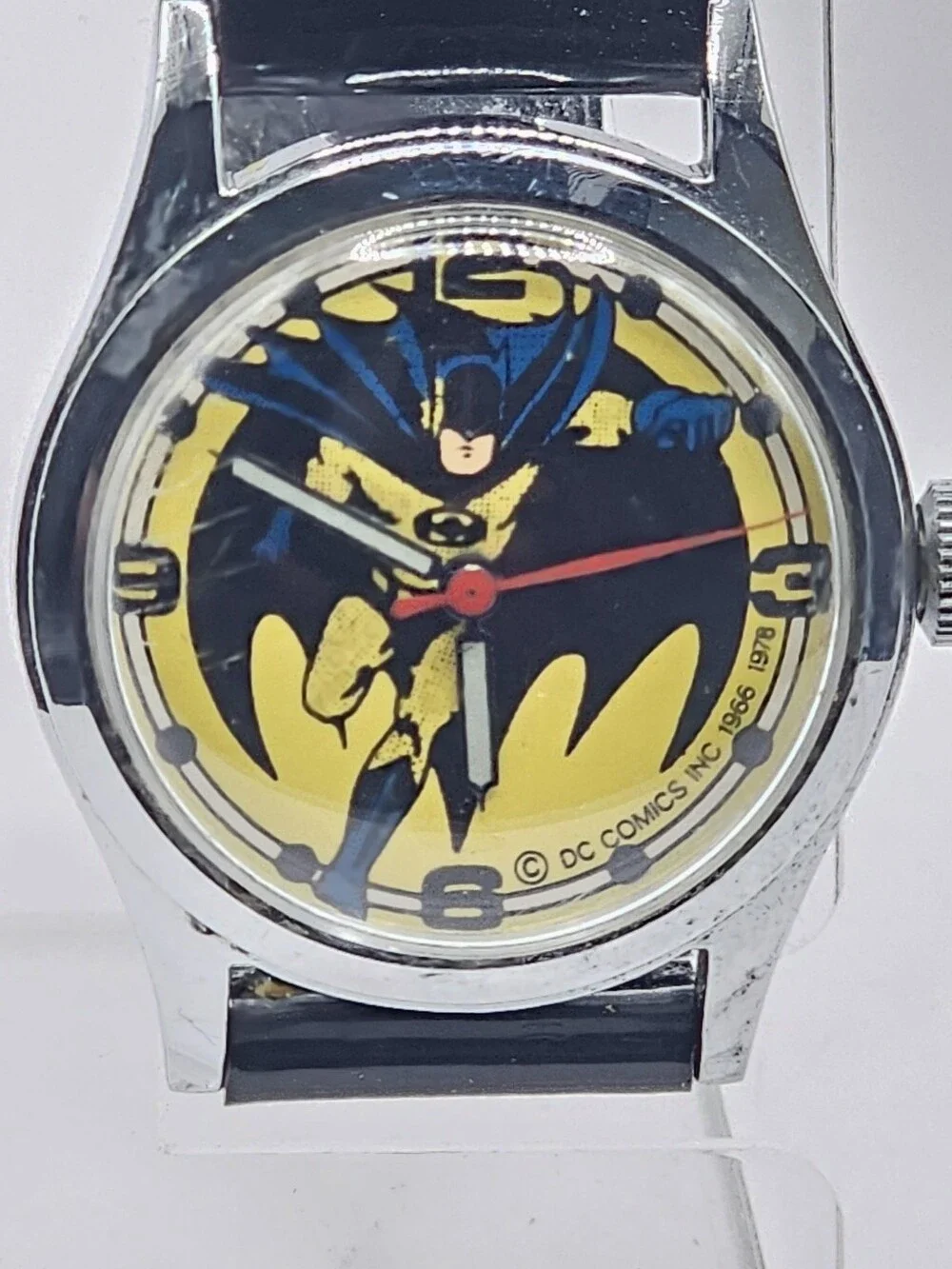 1978 Batman DC Comics Manually Wound Wristwatch Running